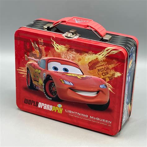 lightning mcqueen metal lunch box|lightning mcqueen backpack and lunchbox.